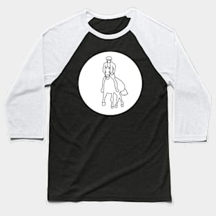 Horse rider. Interesting design, modern, interesting drawing. Hobby and interest. Concept and idea. Baseball T-Shirt